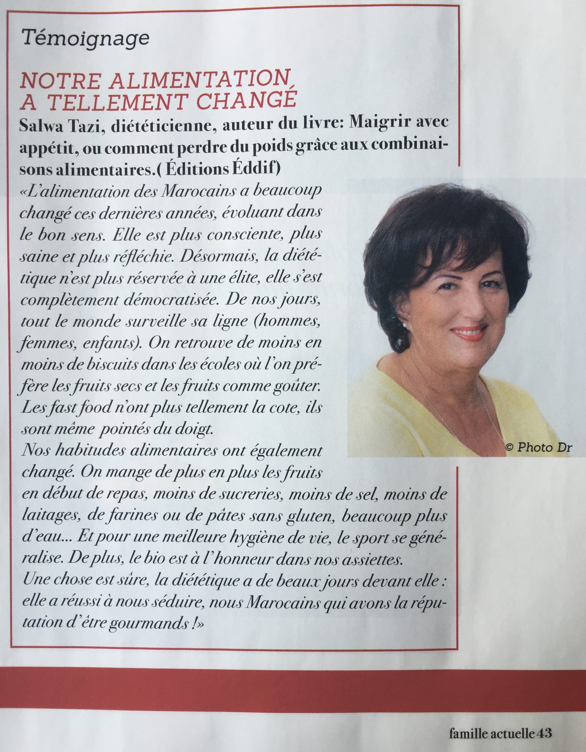 Famille Actuelle — Notre alimentation a tellement changé